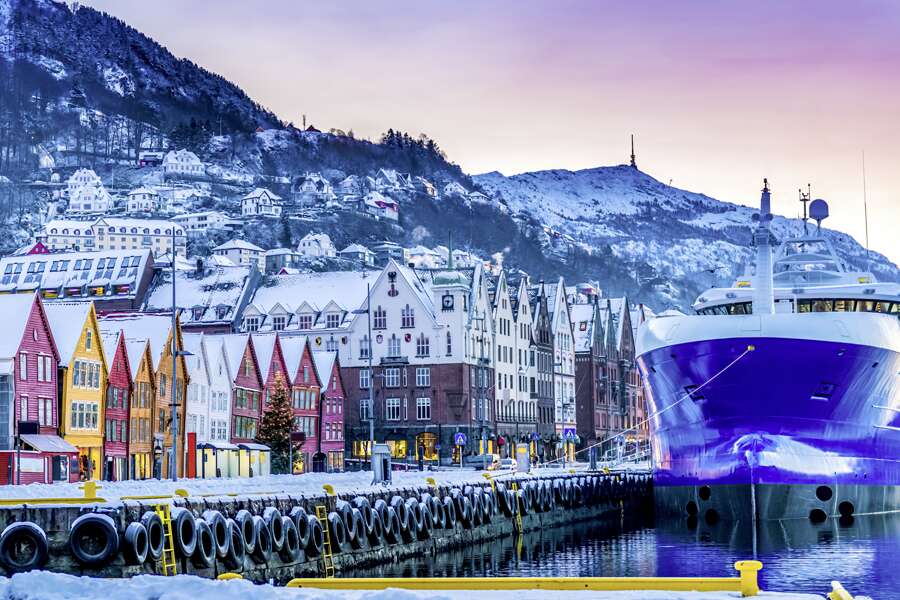 Norwegen Silvester auf dem Fjord 